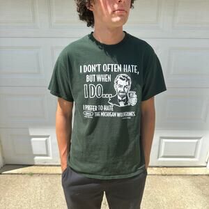 Vintage Y2K Smack Apparel Michigan State Stay Victorious My Friends Tee Size L